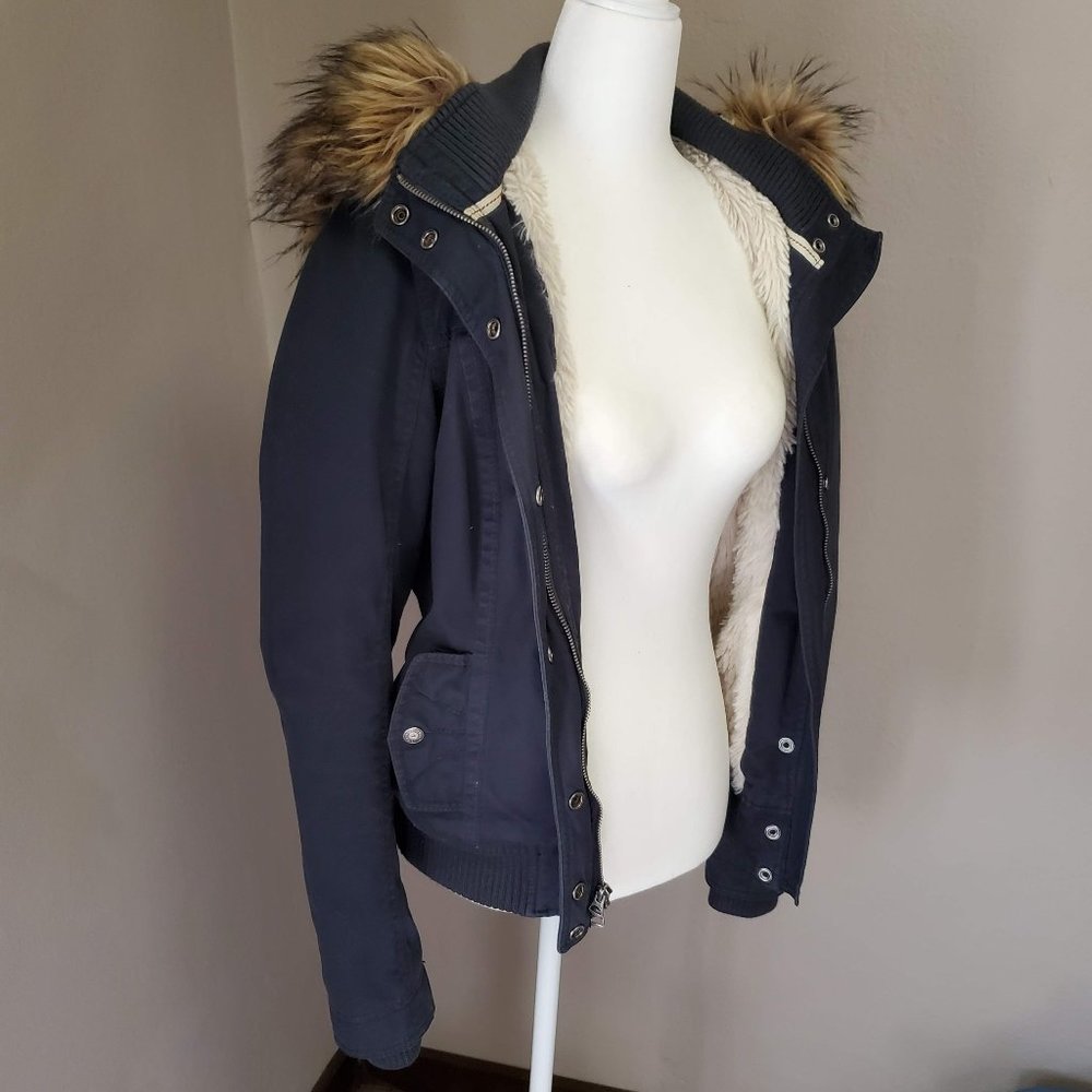 Hollister faux fur coat